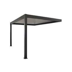 Pergola bioclimatique - Zéphir - Aluminium - Motorisée - 3 x 4 m - Gris