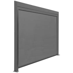 PROLOISIRS Rideau BioClim 3M pour Pergola Adossée - Aluminium époxy gris - TPEP gris