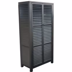 L'armoire 2 portes persiennes en aluminium graphite est un meuble fonctionnel et élégant. Conçue avec des portes à persiennes ...