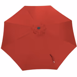 Cette toile de parasol Ø350 cm de couleur rouge est fabriquée en polyester 200g/m², assurant une grande résistance à la décol ...