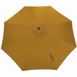 Cette toile de parasol Ø350 cm de couleur curry est fabriquée en polyester 200g/m², offrant une résistance à la décoloration  ...