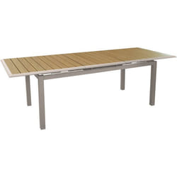 Table de jardin - Rectangulaire - Crème - Aluminium - 8/10 personnes - 187 / 247 x 100 cm - Louisiane II - PROLOISIRS