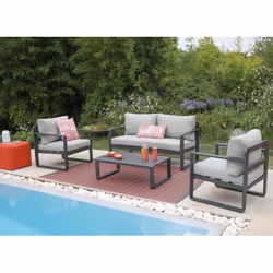 Proloisirs Mojito II ensemble de meubles de jardin Graphite, Gris