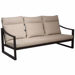 Le canapé 3 places PRADO en aluminium époxy graphite est un meuble moderne et confortable, parfait pour votre salon. Son châs ...