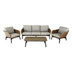 Proloisirs Tornado ensemble de meubles de jardin Anthracite, Beige