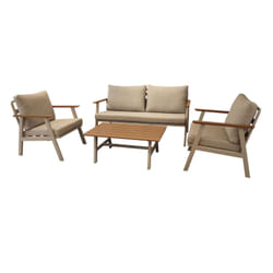 Proloisirs Lotus ensemble de meubles de jardin Beige, Crème