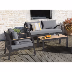 Proloisirs Games ensemble de meubles de jardin Graphite, Gris