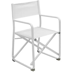 Fauteuil metteur en scène pliant - scenario - Aluminium époxy blanc - Toile tpep blanc - Proloisirs