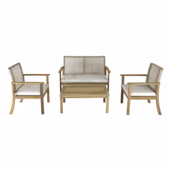 Proloisirs Séville, Acacia, Beige, Bois d'acacia, Polyester, Extérieure, Garçon/Fille, 55 cm, 90 cm