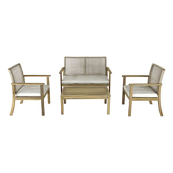 Proloisirs Séville ensemble de meubles de jardin Acacia, Beige