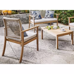 Proloisirs Séville ensemble de meubles de jardin Acacia, Beige