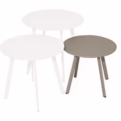 La table basse MASSAÏ en acier époxy crème est un ajout élégant et moderne à votre espace de vie. Son plateau plein de 40 cm  ...
