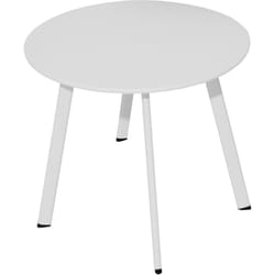 Proloisirs - Table basse - massaï - Acier époxy - Ø60 cm - Blanc