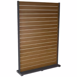 Le claustra LOUISIANE en aluminium époxy avec lattes Heat Transfer (imitation bois) offre une solution élégante et moderne po ...