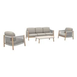 Proloisirs Dériveur ensemble de meubles de jardin Beige, Chêne