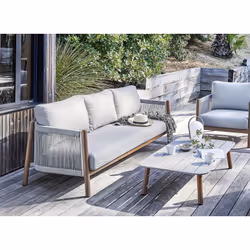 Proloisirs Dériveur ensemble de meubles de jardin Beige, Chêne