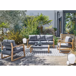 Proloisirs Sloop ensemble de meubles de jardin Gris foncé, Graphite