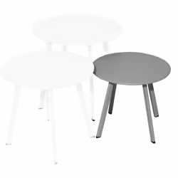 La table basse MASSAÏ en acier époxy gris offre un design moderne et épuré. Son plateau plein de 40 cm de diamètre assure une ...
