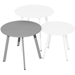 Proloisirs - Table basse - massaï - Acier époxy - Ø45 cm - Gris