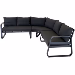 Le canapé d'angle TONIO en aluminium époxy graphite est un choix élégant et moderne pour aménager votre salon. Conçu pour off ...