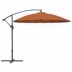 Parasol déporté Pagode - Aluminium époxy - Fibre de verre - Ø300 - Sienne - Proloisirs