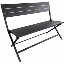 Proloisirs - Banc pliant - lucca - Aluminium époxy graphite - Lattes - 120 cm