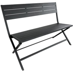 Proloisirs - Banc pliant - lucca - Aluminium époxy graphite - Lattes - 120 cm