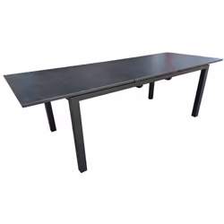 Table extensible - melodie - Aluminium époxy graphite - Plateau céramique 6 mm - 180/240 x 90 cm - Proloisirs