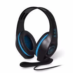 Spirit of Gamer PRO-SH5, Avec fil, Jouer, 15 - 20000 Hz, 197 g, Casque, Noir, Bleu