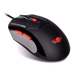 ADVANCE S-PG2, Droitier, Optique, USB Type-A, 2400 DPI, Noir, Gris, Rouge