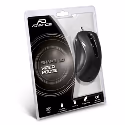 ADVANCE Shape 3D souris Ambidextre USB Type-A Optique 1000 DPI - Vue supplémentaire 4