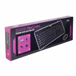 Ensemble Clavier / Souris filaires ADVANCE Starter Wired Combo / CLS-197U - USB - AZERTY - Noir