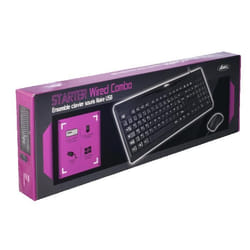 Ensemble Clavier / Souris filaires ADVANCE Starter Wired Combo / CLS-197U - USB - AZERTY - Noir