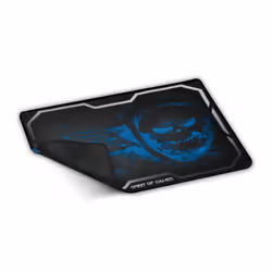 Spirit of Gamer Smokey Skull, Noir, Bleu, Image, Caoutchouc, Base antidérapante, Tapis de souris de jeu