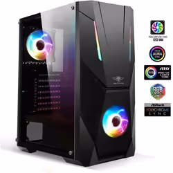 Boîtier PC Moyen Tour ATX avec panneau vitré Spirit of Gamer Rogue V RGB