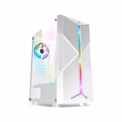 Spirit of Gamer 8001RAW, Midi Tower, PC, Blanc, ATX, micro ATX, Mini-ITX, ABS, Acier, Verre trempé, Jouer