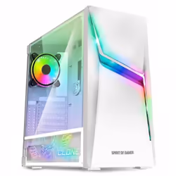Boitier PC CLONE 4 ARTIC blanc RGB - SPIRIT OF GAMER - Moyen tour - Compatible ATX / mATX / ITX