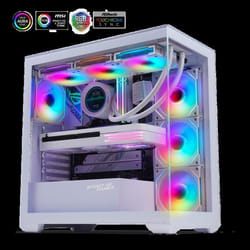 Boîtier PC Gamer - Spirit of Gamer - Spark Artic - RGB - 6 Ventilateurs - Verre Trempé