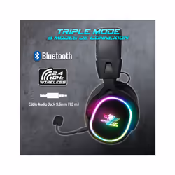 Spirit of Gamer XPERT H1200 WIRELESS Casque Avec fil &sans fil Arceau Jouer Bluetooth Noir - Vue supplémentaire 5