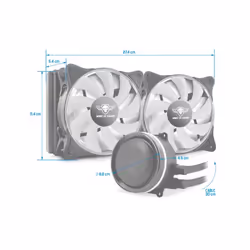 Spirit of Gamer Liquid Force 240 Boitier PC, Processeur Refroidisseur de liquide tout-en-un 12 cm Noir 1 pièce(s) - Vue supplémentaire 5