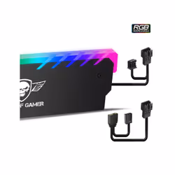 Spirit of Gamer SOG-MEM-RGB système de refroidissement d’ordinateur Module de mémoire Dissipateur thermique/Radiateur Noir 1 pièce(s)