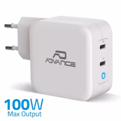 Adaptateur secteur 2xUSB-C 1x55 W + 1x45 W Advance
