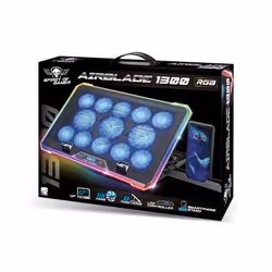 Spirit of Gamer AIRBLADE 1300 RGB système de refroidissement pour ordinateurs portables 43,2 cm (17") Noir