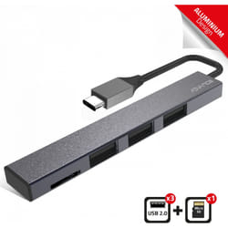 Hub USB 2.0 Type C - 3 ports Type A + lecteur Micro-SD Advance Xpand Smart