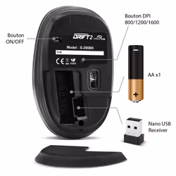 ADVANCE Drift 2 souris Ambidextre RF sans fil 1600 DPI - Vue supplémentaire 7