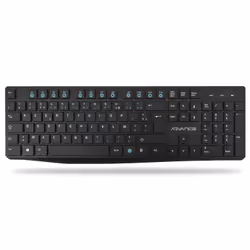 ADVANCE ELITE COMBO clavier Souris incluse RF sans fil QZERTY Français Noir