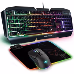 Pack Gaming 3 en 1 Clavier + Souris + Tapis de souris Spirit Of Gamer Ultimate 500