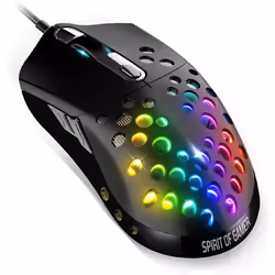 Souris gaming - Spirit of Gamer - Elite M80 - Ambidextre - Capteur optique 4200 dpi - Rétroéclairage RGB