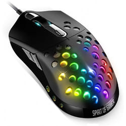 Souris gaming - Spirit of Gamer - Elite M80 - Ambidextre - Capteur optique 4200 dpi - Rétroéclairage RGB