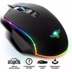 Spirit of Gamer PRO-M1 souris Jouer Droitier Optique 8000 DPI